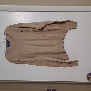 Men's Ralph Lauren Tan V-Neck Sweater, XXL